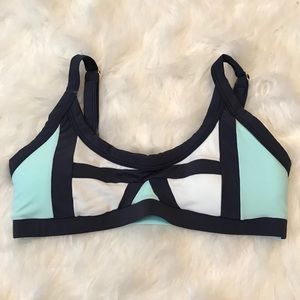 PilyQ Color Block Halter Swim Top!